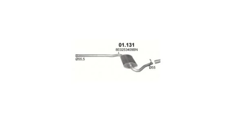 Глушитель средн часть AUDI: A4 1.9D 01-04 SEDAN , COMBI
