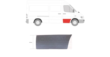 VW LT 96-06 Панель пер. Дв. Ниж. Часть R 30см (Дания)