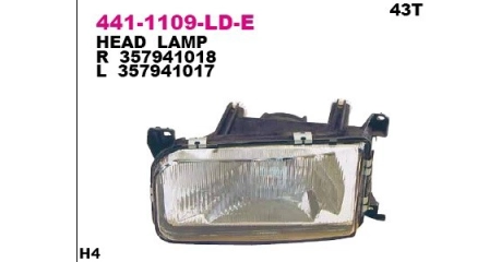 Фара передн прав VW: PASSAT B3 04.88-08.93