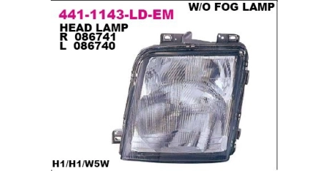 Фара передн лев с ЭК VW: LT 98-
