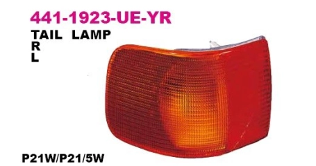 Фонарь задний лев (красно-жёлтый) AUDI: 100 90-94