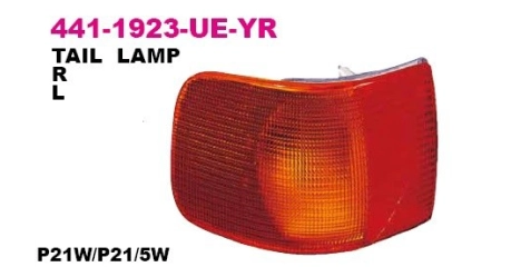 Фонарь задний лев (красно-жёлтый) AUDI: 100 90-94