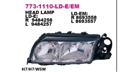 Фара передн прав с ЭК VOLVO: S80 99-03