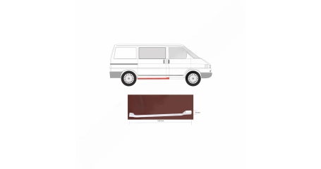 Порог кузова прав под центральную дверь VW T4 90-03