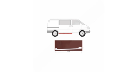 Порог кузова прав под центральную дверь VW T4 90-03