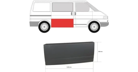 Панель ремонтная дверь боковая сдвиж высокий 61 cm VW T4 90-03 Дания