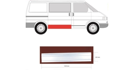 Панель кузова двери сдвиж нижн часть VW: TRANSPORTER Т4 90-03 Дания