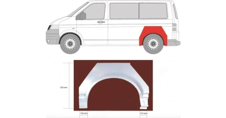 Арка крыла лев VW TRANSPORTER T5 (04/2003-11/2009)