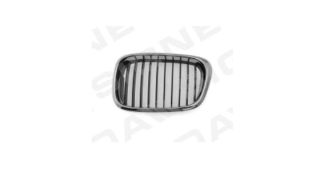 BMW-5 (E-39) 00 - 03  Решетка рад-ра черн. с хром рамкой L