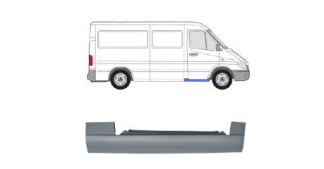 VW LT 96-06 Порог под пер. дверями. R ( Польша )