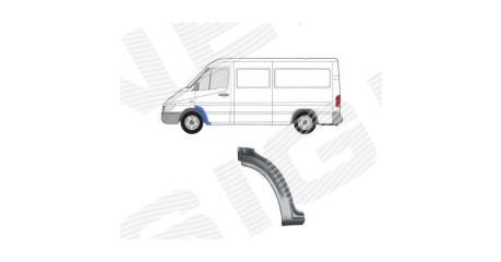 VW LT 96-06 Арка пер.крыла зад.часть L ( Польша )