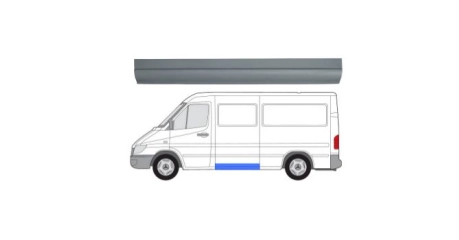 VW LT 96-06 Панель бок. L ниж. 20 cm. ( Польша )