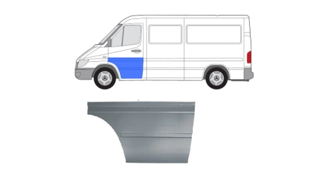 VW LT 96-06 Панель пер. дв.высок. часть L 65см