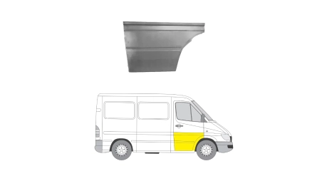 VW LT 96-06 Панель пер. дв. высок. часть R 65см