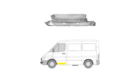 VW LT 96-06 Ступень в сборе L с внутренним порогом ( Рotrykus )