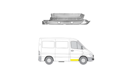 VW LT 96-06 Ступень в сборе R с внутренним порогом ( Рotrykus )