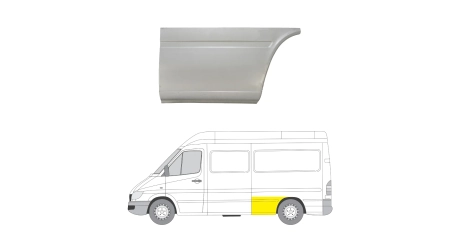 VW LT 96-06 Передняя часть зад. арки L ( ср.база/1950см)