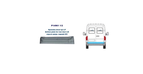 VW LT 96-06 Дно задней двери L