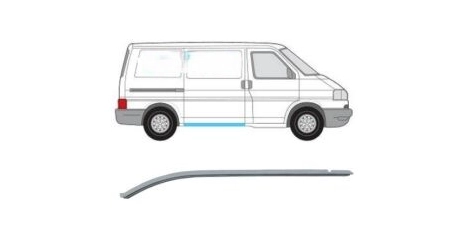 Панель кузова направляющая раздвижной двери VW: T4 90-03 (ОЦИНКОВАНО!) (Страна производства: Польша)