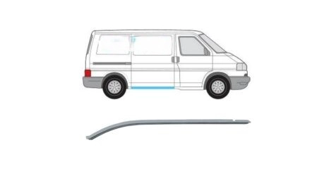 Панель кузова направляющая раздвижной двери VW: T4 90-03 (ОЦИНКОВАНО!) (Страна производства: Польша)