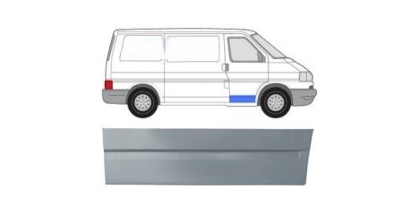 Панель кузова дверь низкий прав VW: T4 90-03 (ОЦИНКОВАНО!) (Страна производства: Польша)