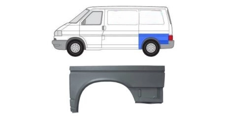 VW Transporter T4 90-96 Крыло зад. L короткая база. ( Польша )