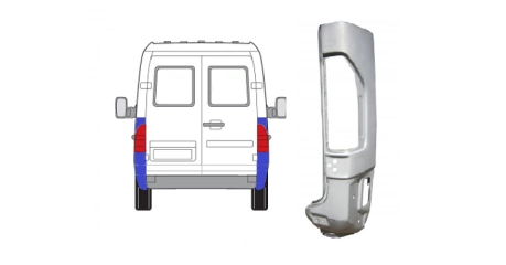 VW LT 96-06 Задний угол под фонарь 1/2 высокий  R