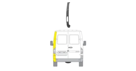 VW LT 96-06 Задний угол под фонарь L (До Крыши)